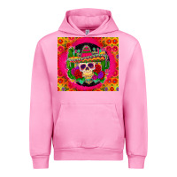 Fuchsia Pink mexican skull Urban Hoodie - Zillion Design Studio