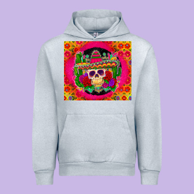 Mexican Skull Urban Hoodie Designed By Zillion Design Studio