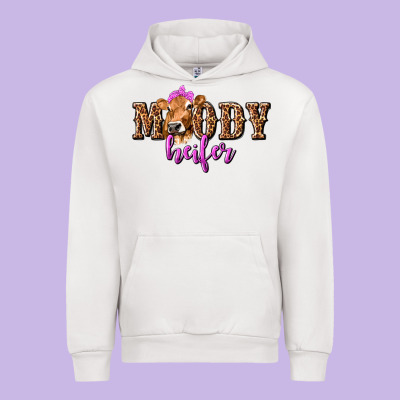 Urban Hoodie moody heifer with leopard tbw