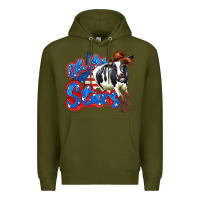Army Green oh my stars cow Premium Hoodie - Zillion Design Studio