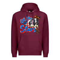 Burgundy oh my stars cow Premium Hoodie - Zillion Design Studio