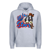 Heather Grey oh my stars cow Premium Hoodie - Zillion Design Studio