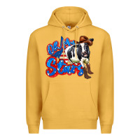 Mustard oh my stars cow Premium Hoodie - Zillion Design Studio
