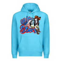 Ocean Blue oh my stars cow Premium Hoodie - Zillion Design Studio