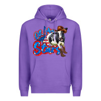 Purple oh my stars cow Premium Hoodie - Zillion Design Studio