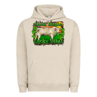 Thick Thighs Lucky Vibes Charolais Bull Urban Hoodie | Teevron