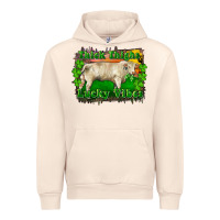 Sandshell Thick Thighs Lucky Vibes Charolais Bull Urban Hoodie - RanaPortraitStore