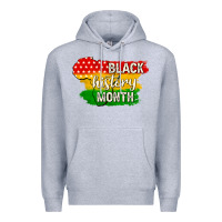 Heather Grey black history month Premium Hoodie - texasbilliewilder