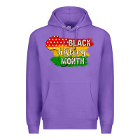Purple black history month Premium Hoodie - texasbilliewilder