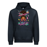 Navy nail hustler afro messy bun Urban Hoodie - texasbilliewilder
