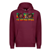 Burgundy black is beautiful juneteenth Premium Hoodie - texasbilliewilder