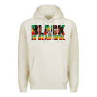 Oatmeal Heather black is beautiful juneteenth Premium Hoodie - texasbilliewilder