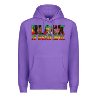 Purple black is beautiful juneteenth Premium Hoodie - texasbilliewilder