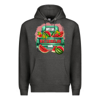 Charcoal Heather watermelon truck Premium Hoodie - Zillion Design Studio