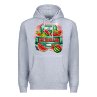 Heather Grey watermelon truck Premium Hoodie - Zillion Design Studio