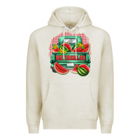 Oatmeal Heather watermelon truck Premium Hoodie - Zillion Design Studio