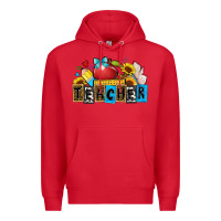 Red teacher Premium Hoodie - Zillion Design Studio
