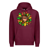 Burgundy black history sunflower Premium Hoodie - texasbilliewilder