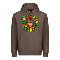 Coffee black history sunflower Premium Hoodie - texasbilliewilder