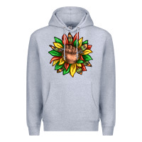 Heather Grey black history sunflower Premium Hoodie - texasbilliewilder