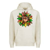 Oatmeal Heather black history sunflower Premium Hoodie - texasbilliewilder