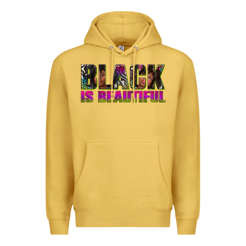Black Is Beautiful Neon Premium Hoodie by texasbilliewilder | Teevron