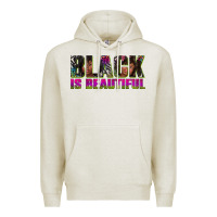 Oatmeal Heather black is beautiful neon Premium Hoodie - texasbilliewilder