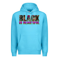 Ocean Blue black is beautiful neon Premium Hoodie - texasbilliewilder