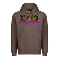 Coffee black is beautiful neon Premium Hoodie - texasbilliewilder
