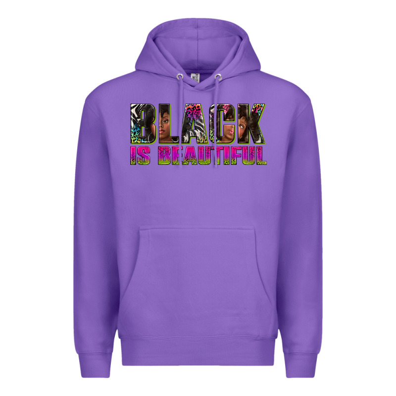 Black Is Beautiful Neon Premium Hoodie by texasbilliewilder | Teevron