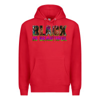 Red black is beautiful neon Premium Hoodie - texasbilliewilder