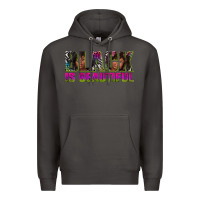 Smoke black is beautiful neon Premium Hoodie - texasbilliewilder