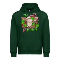 Forest Green Too cute to pinch charolais calf Urban Hoodie - RanaPortraitStore