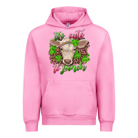 Fuchsia Pink Too cute to pinch charolais calf Urban Hoodie - RanaPortraitStore