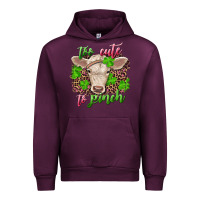 Mauve Wine Too cute to pinch charolais calf Urban Hoodie - RanaPortraitStore
