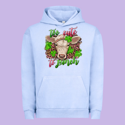 Urban Hoodie Too cute to pinch charolais calf