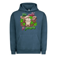 Pigment Midnight Navy Too cute to pinch charolais calf Urban Hoodie - RanaPortraitStore