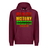 Burgundy black history month period juneteenth Premium Hoodie - texasbilliewilder