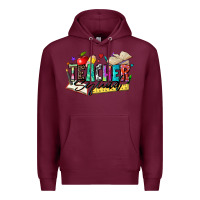 Burgundy teacher squad Premium Hoodie - Zillion Design Studio