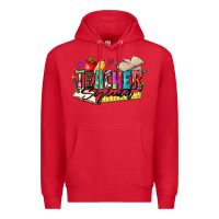 Red teacher squad Premium Hoodie - Zillion Design Studio