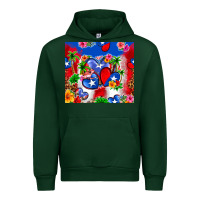 Forest Green puerto rico hearts Urban Hoodie - Zillion Design Studio