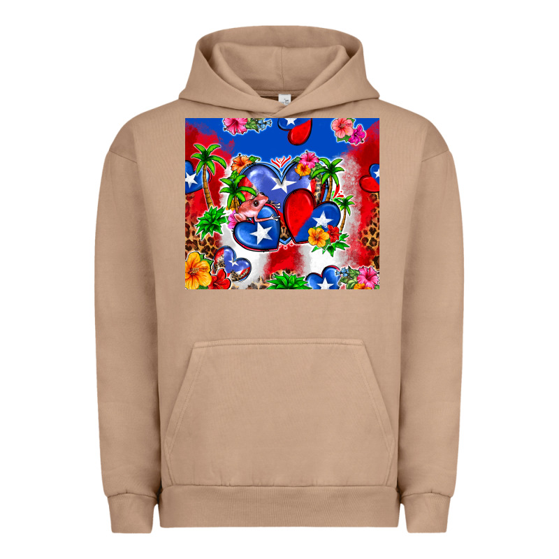 Puerto Rico Hearts Urban Hoodie by Zillion Design Studio | Teevron