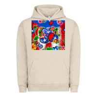 Pigment French Oak puerto rico hearts Urban Hoodie - Zillion Design Studio