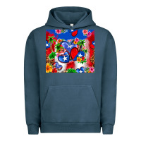 Pigment Midnight Navy puerto rico hearts Urban Hoodie - Zillion Design Studio