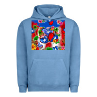 Pigment Pebble Blue puerto rico hearts Urban Hoodie - Zillion Design Studio