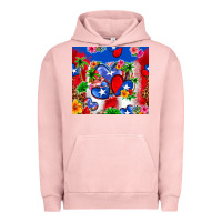 Pigment Salmon puerto rico hearts Urban Hoodie - Zillion Design Studio