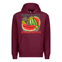 Burgundy farm fresh watermelon Premium Hoodie - Zillion Design Studio