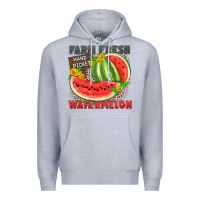 Heather Grey farm fresh watermelon Premium Hoodie - Zillion Design Studio