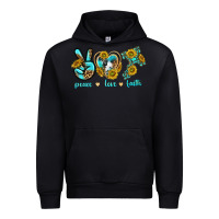 Foreset Green peace love faith Urban Hoodie - texasbilliewilder