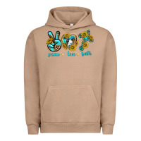 Pigment Burro peace love faith Urban Hoodie - texasbilliewilder